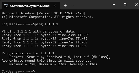 how to ping ip address